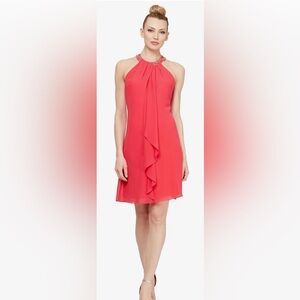 SL Fashions Bead Embellished Halter Dress